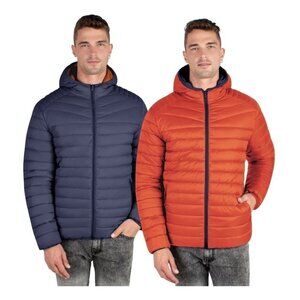 NWT Greenlander Men's Reversible Puffer Jacket in Blue/Orange Size Large